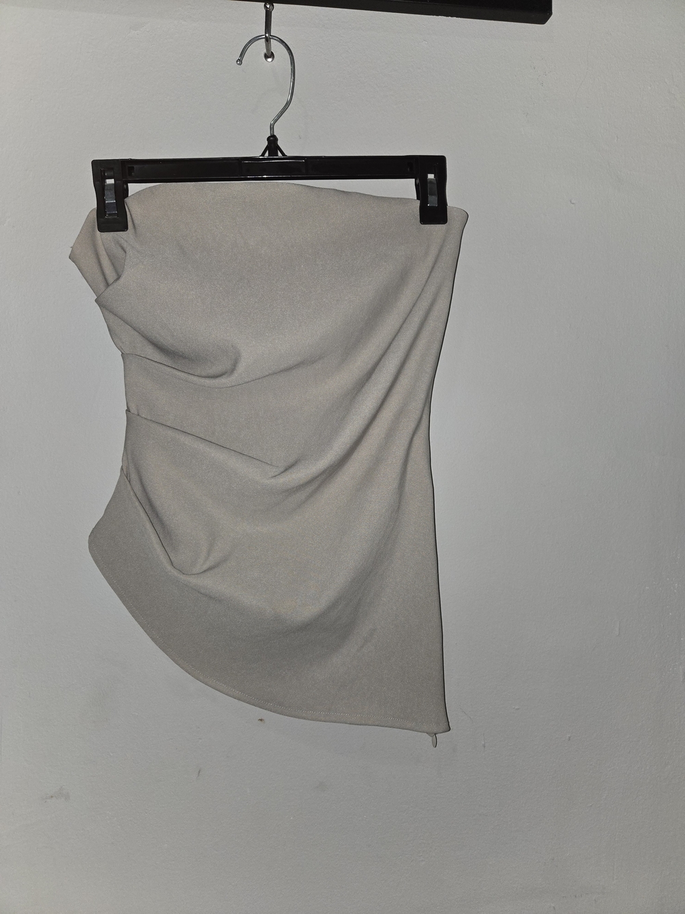 Zara Asymmetrical Draped Skirt in Light Beige